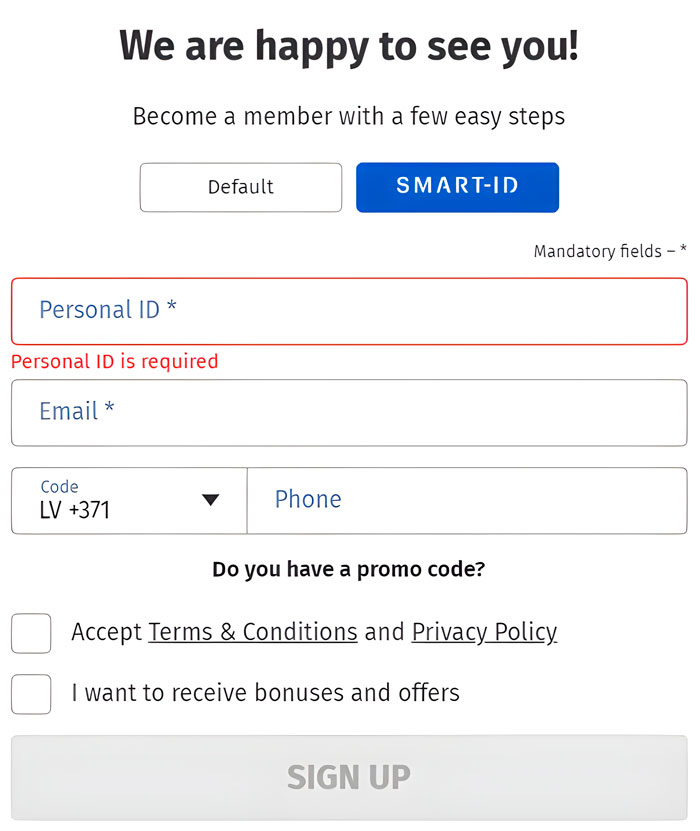 Fast-Track Registration with Smart-ID App