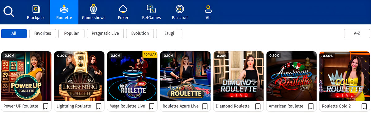 Roulette Live Casino